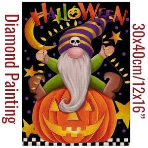 Halloween Gnomes DIY 5D Full Round Drill Diamond Painting